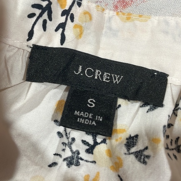 J. Crew Puff Sleeve Budding Floral Yellow Blouse - Picture 3 of 10